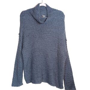 Aerie Pullover Cable Knit Sweater Long Sleeve Blue Petite Size Small